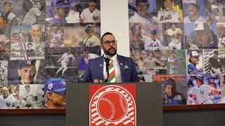 Chris Vaccaro Speech for the Italian American Baseball Foundation Induction into the NY Baseball HOF [upl. by Htebazila772]