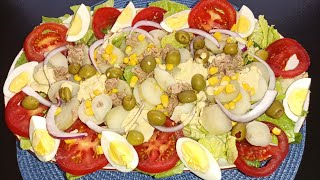 Salade de Pomme de terre Thon Oeufs durs🥗 [upl. by Iormina]