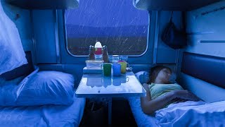 🔴Relaxing Night Rain  Goodbye stress to sleep instantly with heavy rain on window on the train [upl. by Lexa]