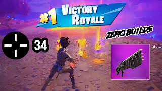 34 Eliminations SOLOS AND DUOS GAMEPLAY “ZERO BUILDS” PS5 Controller on Console [upl. by Erline]