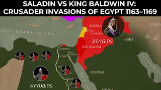 Saladin vs King Baldwin IV Crusader invasions of Egypt 1163–1169  Animated History DOCUMENTARY [upl. by Magill769]