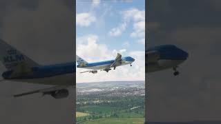 KLM Boeing 747 EPIC Landing at Edinburgh Airport  MUST WATCH aviation [upl. by Atiuqes]