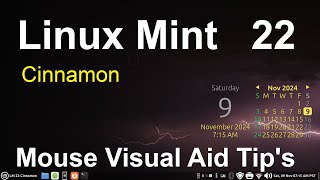 Linux Mint 22  Cinnamon  Mouse Visual Aid Tips [upl. by Ydissahc]