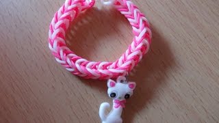 Loom Bands Anleitung Armband deutsch  Wie befestigt man einen Anhänger  Charms tutorial [upl. by Danyette]