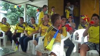 Reacción COLOMBIA VS GRECIA Brasil 2014 [upl. by Lertsek177]