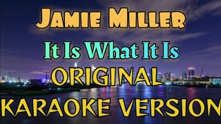 Jamie Miller  It Is What It Is Karaoke [upl. by Nyrahtak769]