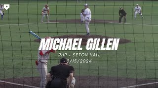 RHP Michael Gillen 25  Seton Hall  31524 [upl. by Nobel331]