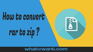 How to Convert RAR to ZIP file in Easy way [upl. by Ardeth886]