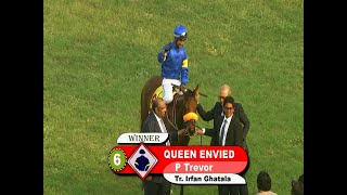 Queen Envied with P Trevor up wins The Golconda Oaks Gr 2 2023 [upl. by Yreffeg]