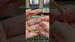 黃金轉珠手環開關教學，怕痛的女孩看過來❤️ 黃金手環 黃金 [upl. by Aihsatan]