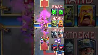 Firecracker Vs Easy Hard Extreme Cards clashroyalememes games supercell gaming clash gameplay [upl. by Chura]