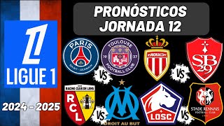 Pronósticos Ligue 1 Jornada 12 Liga Francesa 20242025 [upl. by Alexander837]