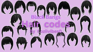 Berry Avenue Codes Bangs Black Hair PT1 🎩 Bloxburg Hair amp Brookhaven Hair roblox newvideo black [upl. by Nomannic]