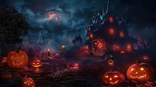 Halloween haunted house with relaxing atmosphere of eerie night sounds crows cawing in the woods [upl. by Heffron]