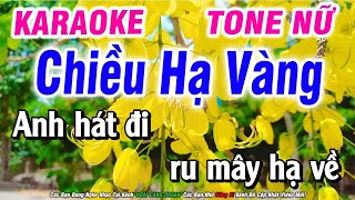 Karaoke Chiều Hạ Vàng Tone Nữ Nhạc Sống [upl. by Donelson]