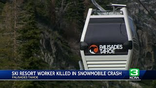 Palisades Tahoe worker killed in snowmobile crash during snowmaking operation [upl. by Bertine]