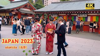 4k hdr japan travel  Walk in Asakusa（浅草）Tokyo japan  Relaxing Natural City ambience [upl. by Lib]