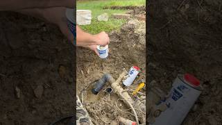 Quick irrigation repair on the golf course golf irrigation greenkeeper satisfying fyp [upl. by Ecilahs530]