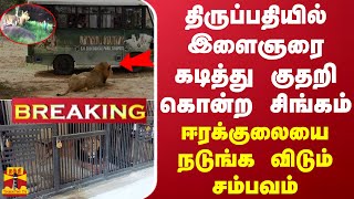 BREAKING  திருப்பதியில் இளைஞரை கடித்து குதறி கொன்ற சிங்கம்  ஈரக்குலையை நடுங்க விடும் சம்பவம் [upl. by Tem]