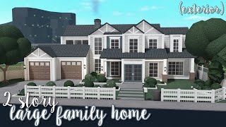 2 story large family home exterior ୨୧  bloxburg speedbuild  luminto [upl. by Navac526]