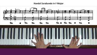 Handel Sarabande in F Major HWV  Piano Tutorial [upl. by Amle]