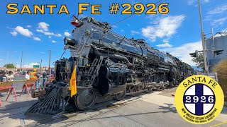 Santa Fe 2926 484 Steam Locomotive with Whistle Blow [upl. by Norraa]