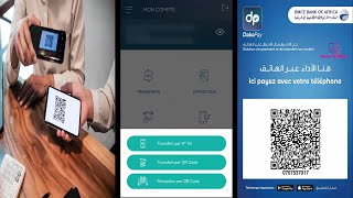 تحويل مبلغ لشخص معين أو أداء ثمن المشتريات بواسطة تطبيق الهاتف  داباباي  مواليت DABAPAYTransfert [upl. by Eornom493]