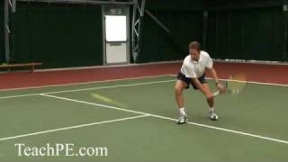 Tennis Drill  The Half Volley  Backhand [upl. by Yaniv747]