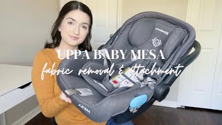 UPPABaby Mesa Fabric Removal and Attachment  How To Clean [upl. by Gnot]