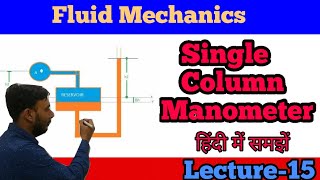 Single column manometer in hindi  What is Single column manometer  Fluid mechanics [upl. by Omoj]