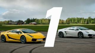 HD Superleggera vs LP5604 Lamborghini Gallardo GTBOARDcom [upl. by Ani]