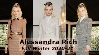 Aristocratic style clothing  Alessandra Rich fashion collection FW 2021 [upl. by Dowling943]