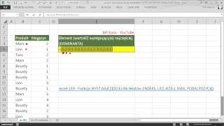 excel331  Dominanta dla tekstów INDEKS WYSTNAJCZĘŚCIEJ PODAJPOZYCJĘ [upl. by Innek]