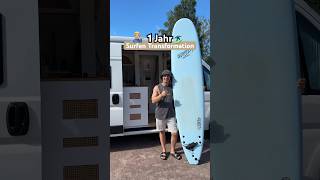 1 Jahr SURFEN Transformation 🏄🏼‍♂️😮‍💨 wassersport hobby inspiration shorts [upl. by Remoh]