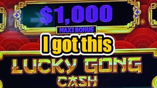 I got Maxi 1000 on 100 double challenge x 3 Amazing win Lightning link Lucky Gong [upl. by Gosselin]