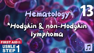 USMLE  First Aid Step 1 Hematology Hodgkin amp non‑Hodgkin Lymphoma [upl. by Annig]