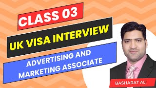 Advertising And Marketing Associate job interview For UK Skilled Worker Visa Class 03 [upl. by Mosora582]