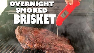 Overnight Smoked Brisket Recipe  How to Cook a Brisket on a Pellet Grill [upl. by Bloom425]