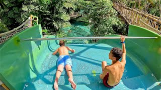 Steep Wide Waterslide at Center Parcs De Eemhof Netherlands [upl. by Dagall120]