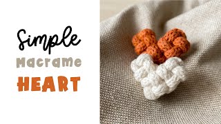 Macrame heart tutorial  Valentine day gift ideas [upl. by Stevana]