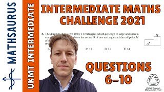 Intermediate Maths Challenge UKMT 2021  Questions 6 7 8 9 10 [upl. by Shelagh]