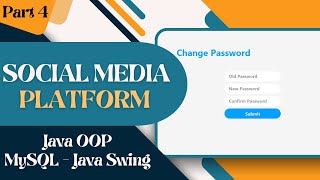 Social Media Platform with GUI using Java and MySQL Part 4 [upl. by Airamahs]