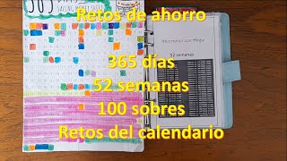 Retos de ahorro🤑 365 días📅 52 semanas💲 100 sobres💌 retos del calendario💰 [upl. by Body]