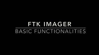 FTK Imager  Basic Functionalities [upl. by Nayb]