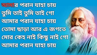 Amaro Porano Jaha Chay Karaoke With Lyrics  আমারও পড়ানো যাহা চায়  Rabindra Sangeet [upl. by Ahseyt]