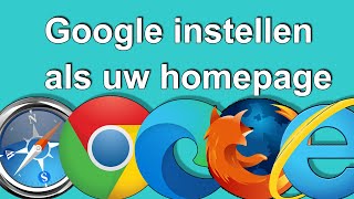 DU Google instellen als startpagina [upl. by Eocsor525]