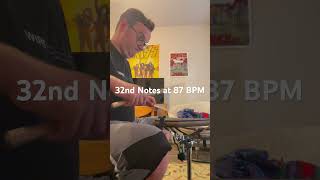 32nd Notes at 87 BPM drums practice music [upl. by Nuj538]