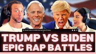 WHO WROTE THIS First Time Hearing Donald Trump vs Joe Biden  Epic Rap Battles Of History Reaction [upl. by Yenruogis417]