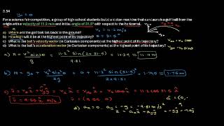 Problems on angle launched projectile range height hang time and velocity projectilemotion [upl. by Cardwell]