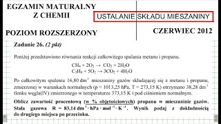 ZADANIE 26 CKE 2012 CZERWIEC USTALANIE SKŁADU MIESZANINY STECHIOMETRIA chemia chemistry [upl. by Nerrad]